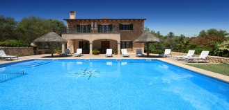 Villa Mallorca - Familien Urlaub in Petra mit Klimaanlage und W-Lan, Familien-Pool 1